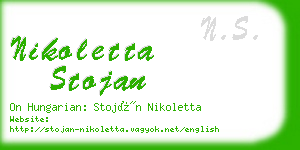 nikoletta stojan business card